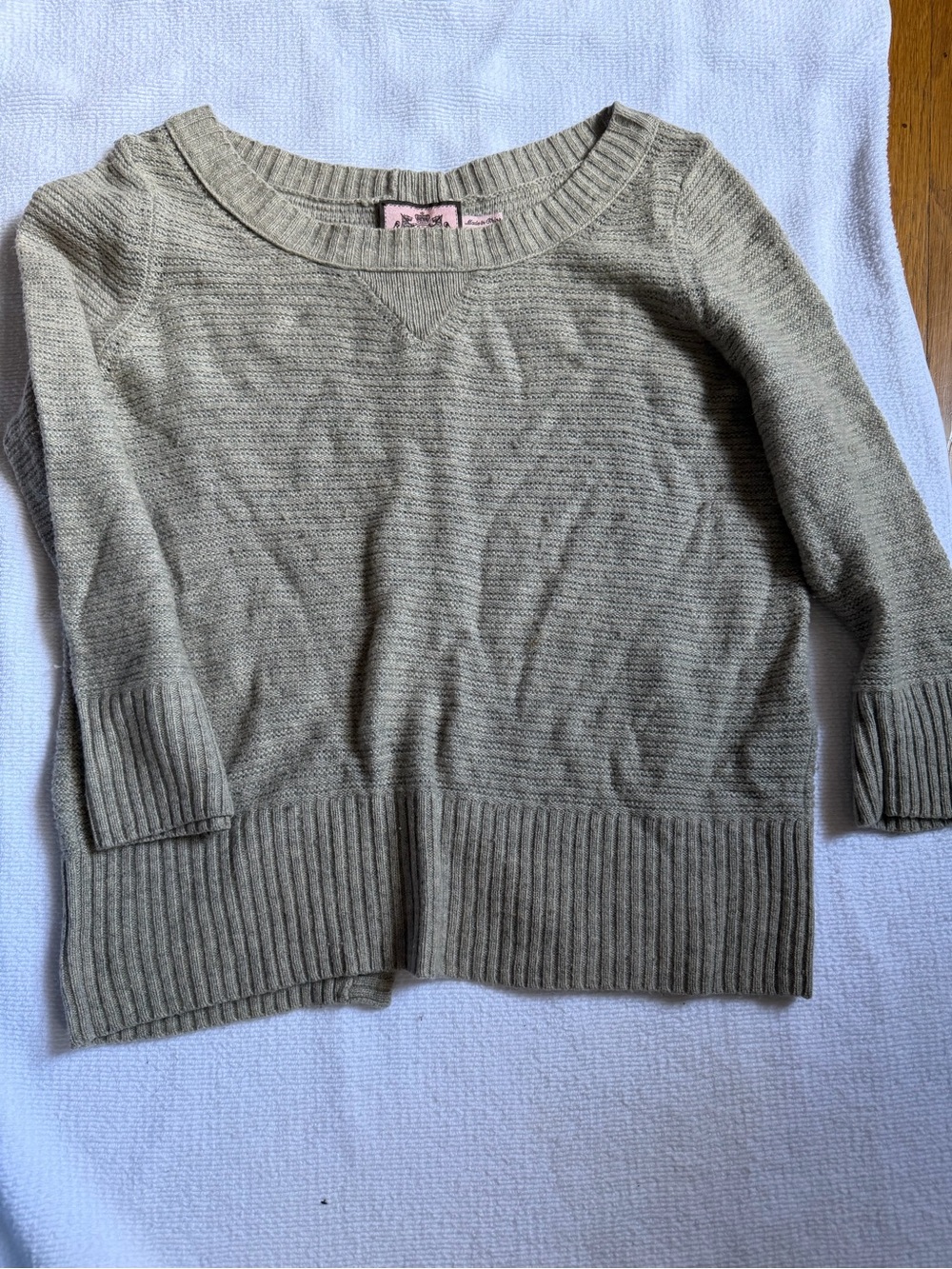 Juicy Couture Women's Crewneck Sweater in Light Taupe